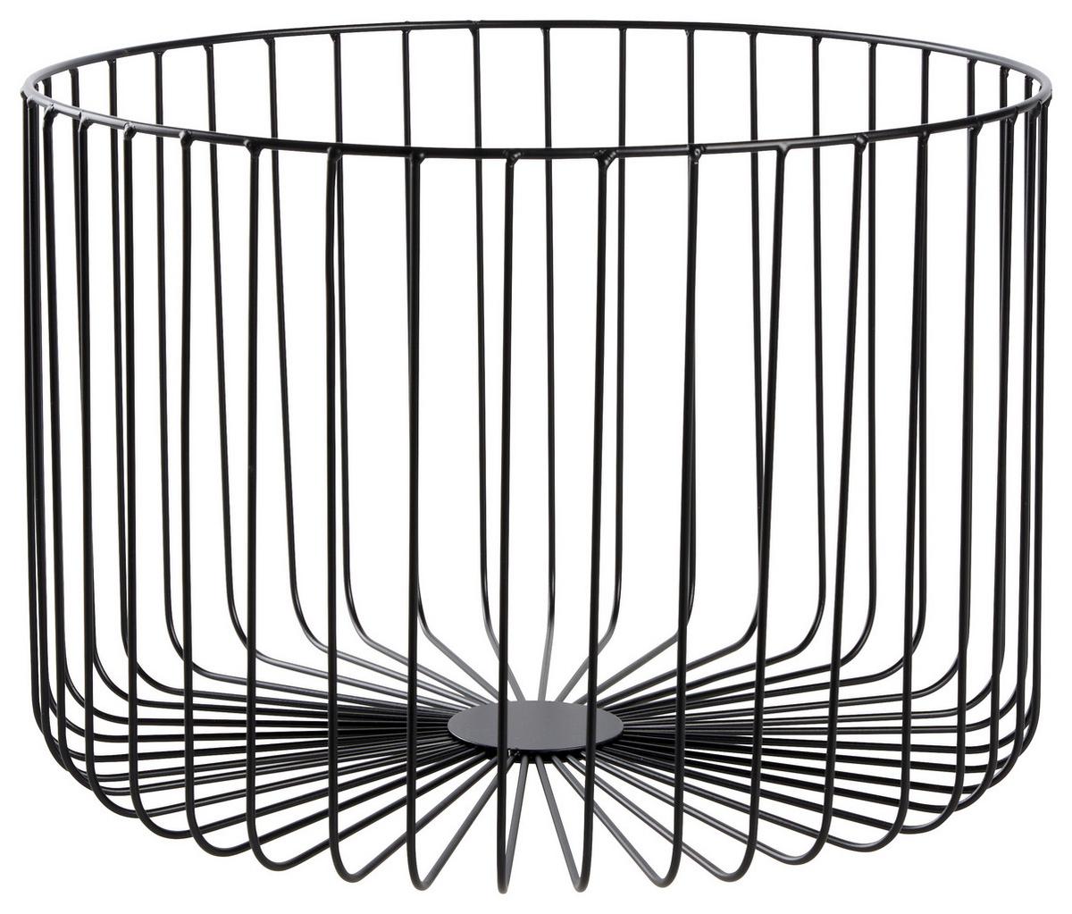 Kosár Petra - L - fekete, Basics, fém (34/23cm) - Modern Living