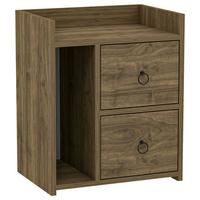 NACHTTISCH VENUS - Walnussfarben, Design, Holzwerkstoff (50/60/35cm) - MID.YOU
