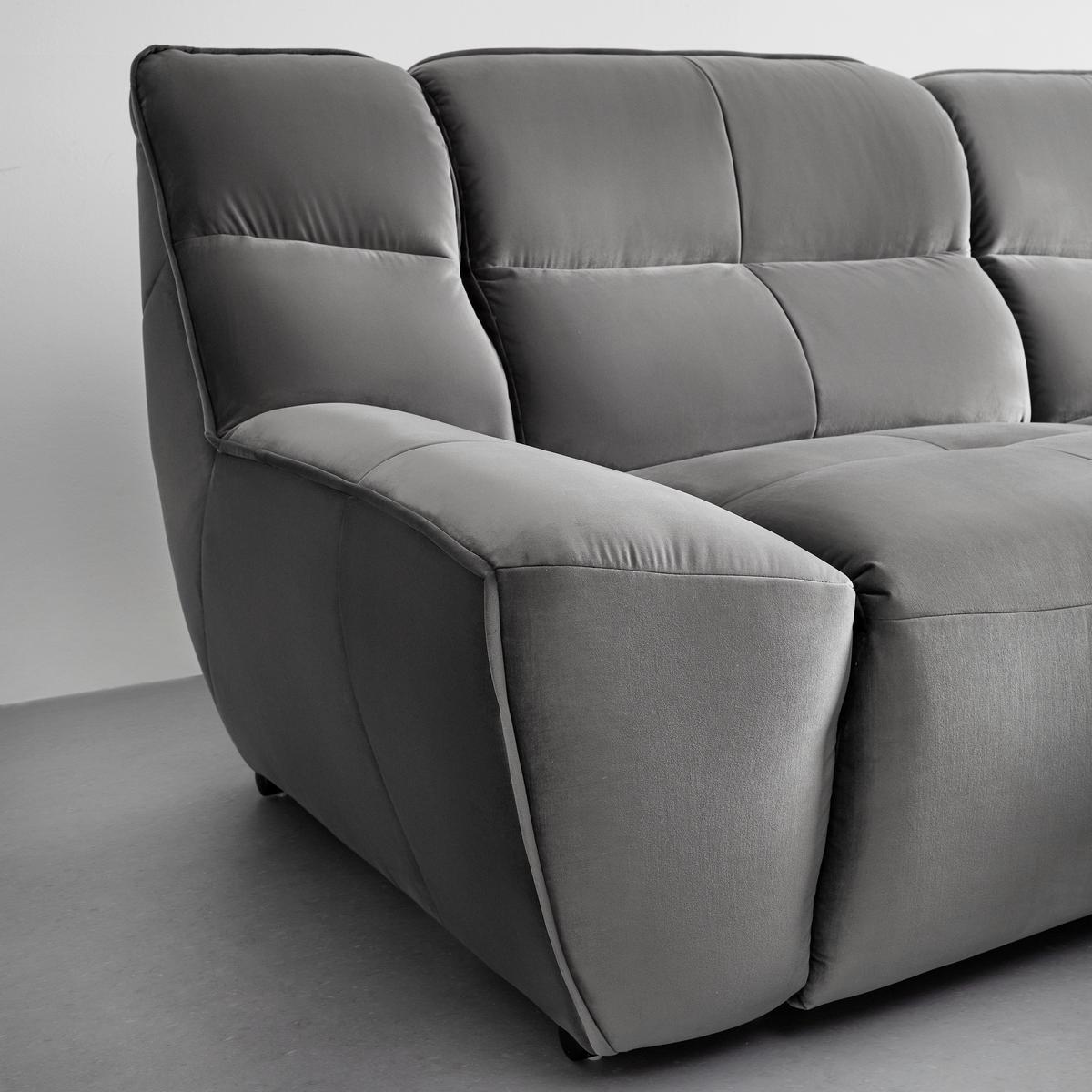 NAROŻNIK WEGA - szary, Modern, metal/tkanina (220/88/165cm) - Bessagi Home