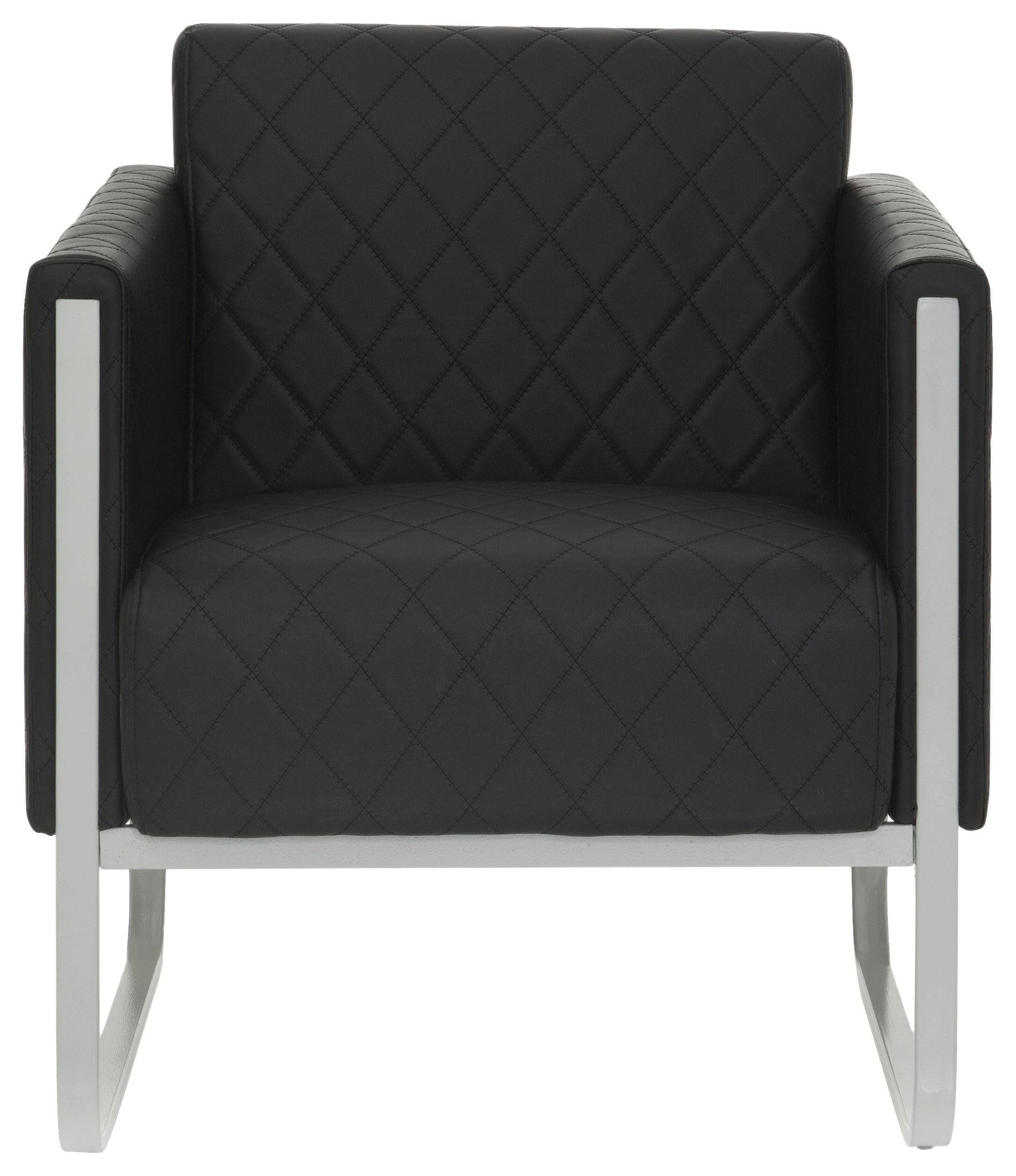 Fotelj Aruba Step, Črna - črna/siva, Moderno, kovina/tekstil (67/78/71cm) - MID.YOU