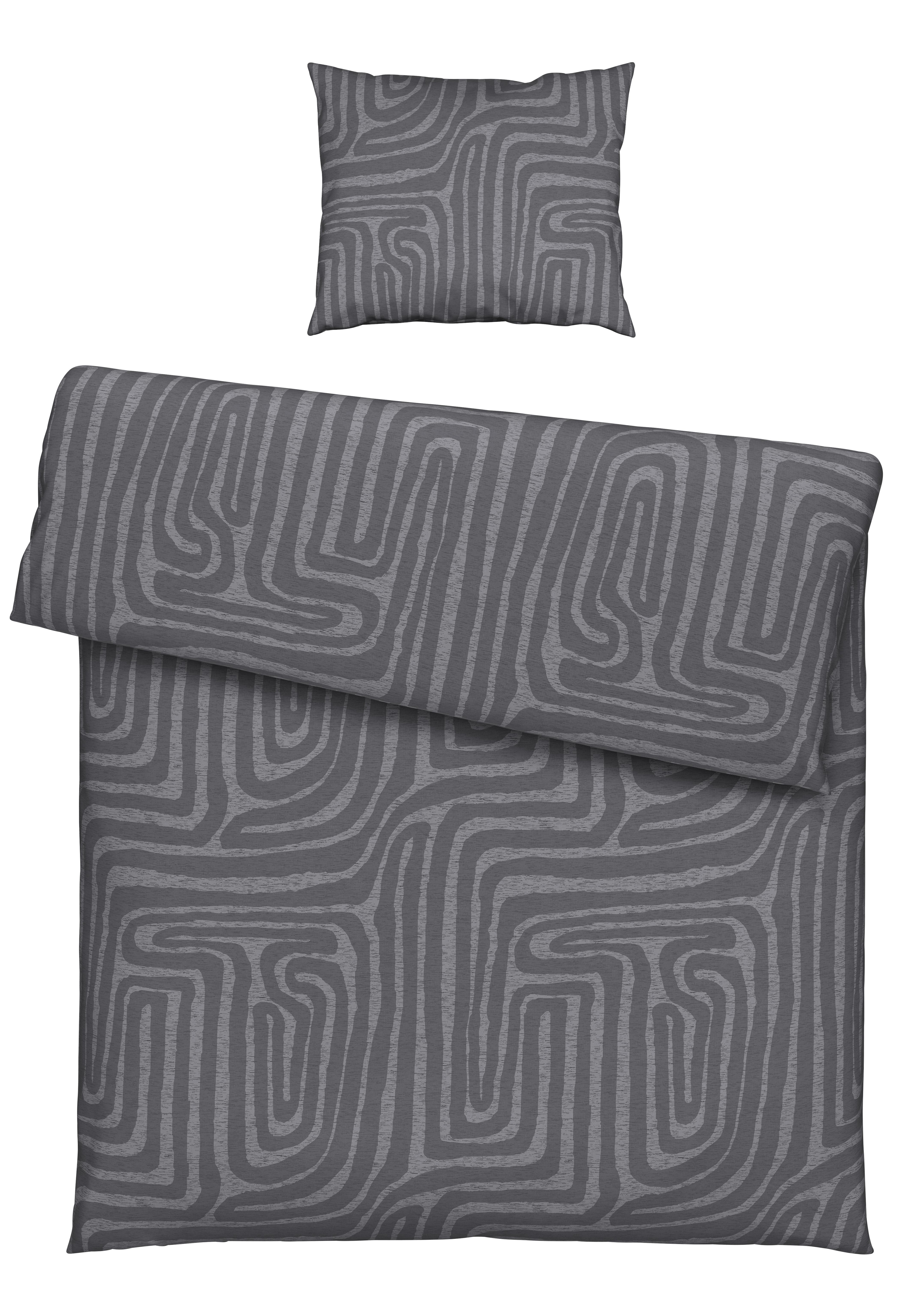 Bettwäscheset Liam - Grau, Modern, Textil (160/210cm) - Modern Living