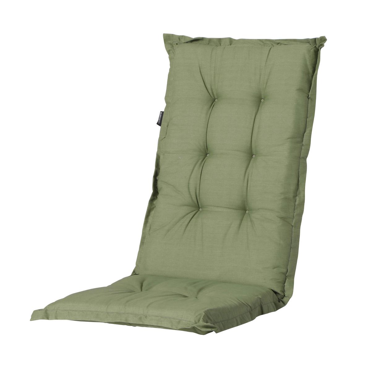 SESSELAUFLAGE BASIC GREEN AUFLAGE HOCH - Grün, MODERN, Textil (50/2/123cm) - Gardenson
