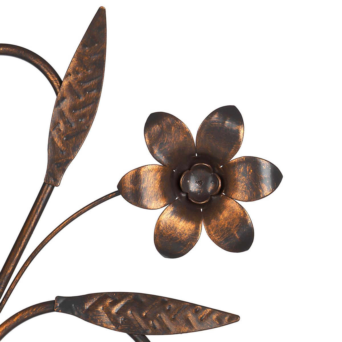 Wandleuchte Alga Bronzefarben max. 6 Watt - Bronzefarben, KONVENTIONELL, Glas/Metall (35/47/25cm)