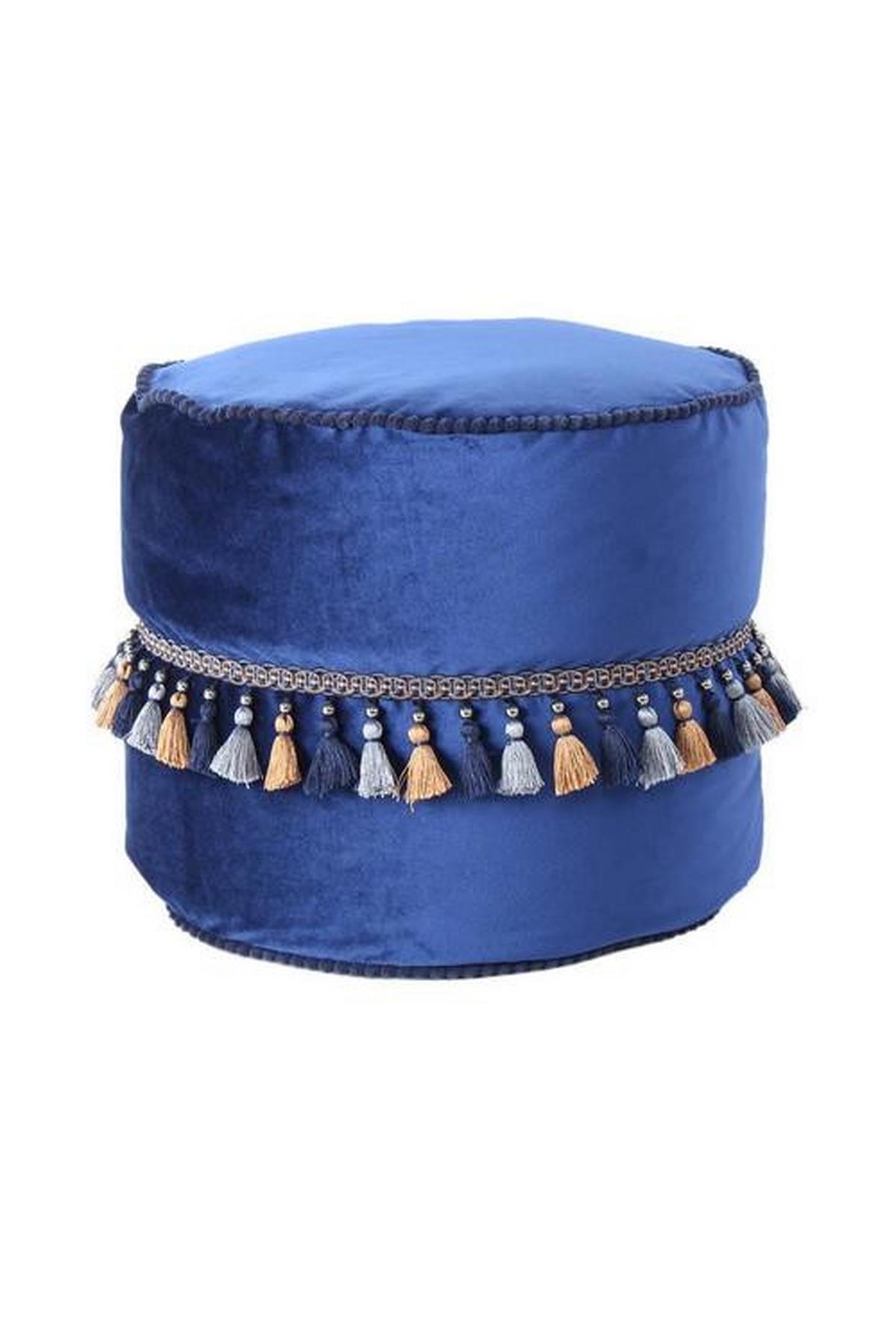 Puff Yo9op - aranyszínű/kék, Lifestyle, textil (45/38/45cm) - Kayoom