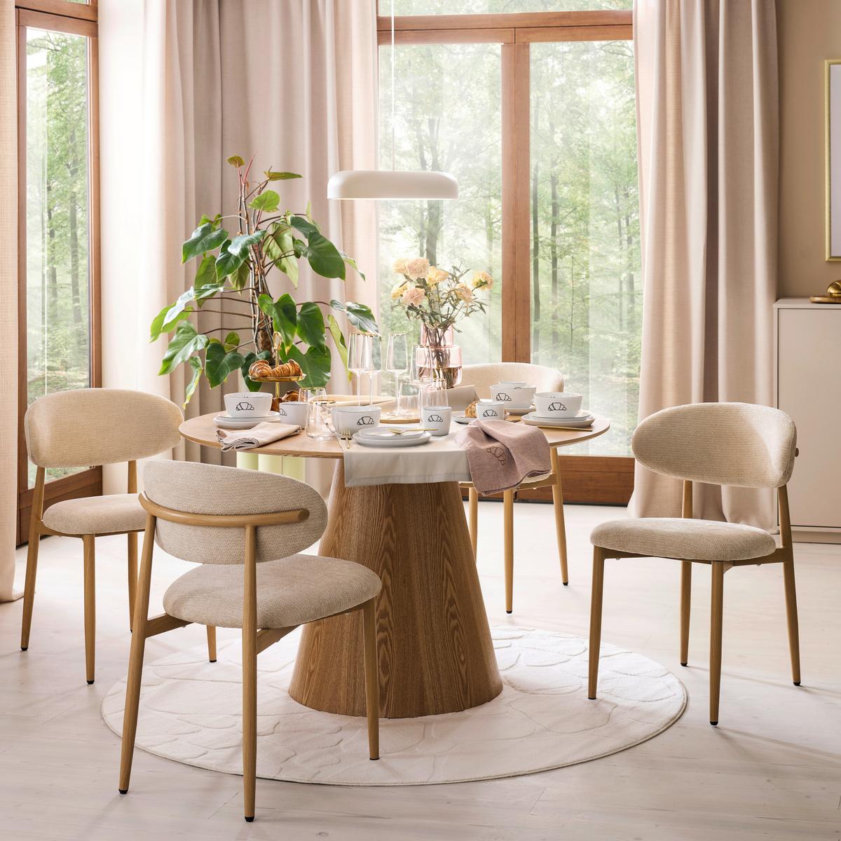 Tischläufer Steffi Uni Taupe ca. 45x150cm - Taupe, KONVENTIONELL, Textil (45/150cm) - Mömax