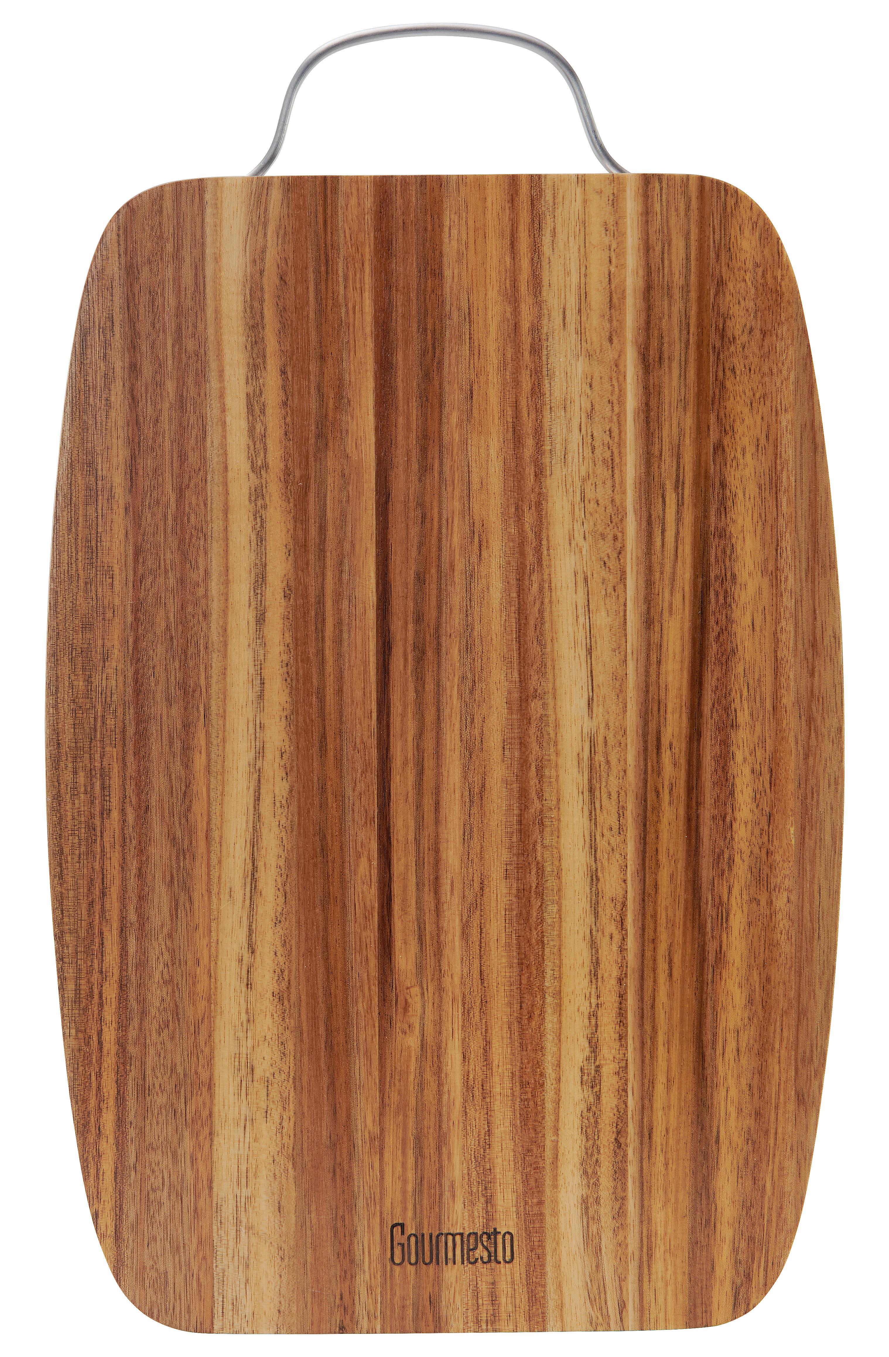 Schneiderbrett Profi Line aus Akazienholz - Akaziefarben, Konventionell, Holz/Metall (37/23/3cm) - Gourmesto