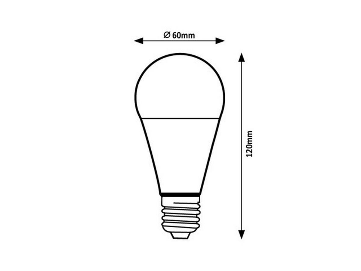 LED Fényforrás E27 13w, 3000k - fehér, műanyag