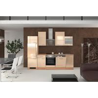 Kuhinjski Blok Z Aparati Nepal, Kašmir, Barva Hrasta - barve nerjavečega jekla/kašmir, Moderno, kovina/steklo (280cm) - FlexWell