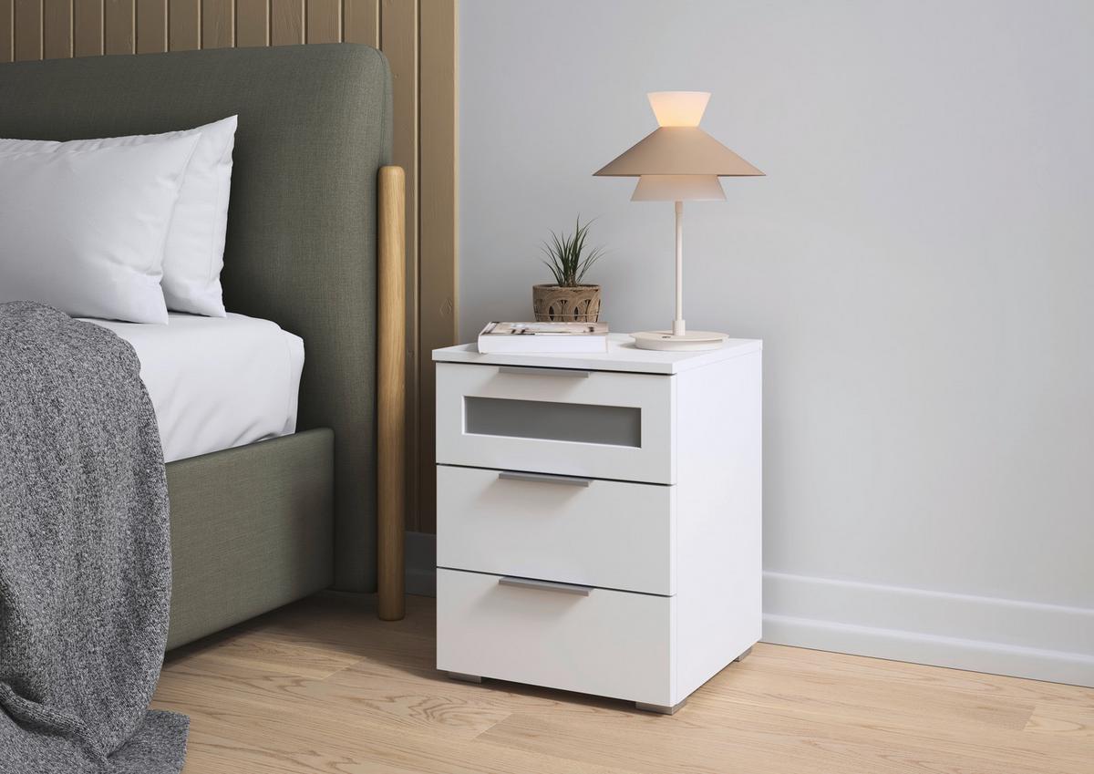 NOPTIERA MARS 3L-GR - alb, Basics, material pe bază de lemn (40/50/40cm) - Modern Living