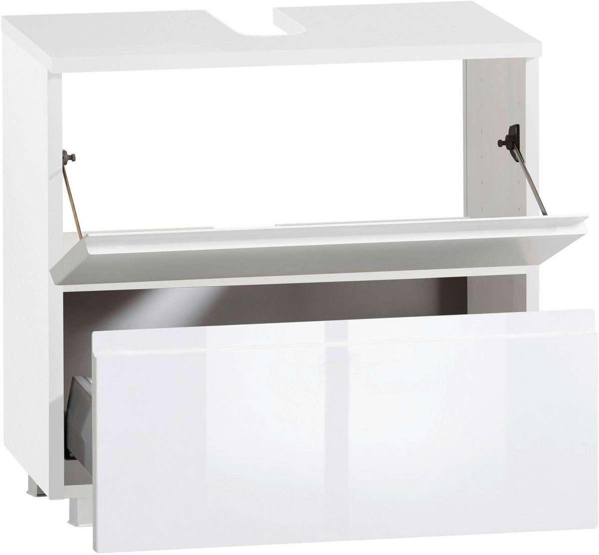 SZAFKA POD UMYWALKĘ CARDIFF - biały, Design, materiał drewnopochodny (60/53/35cm) - Xora