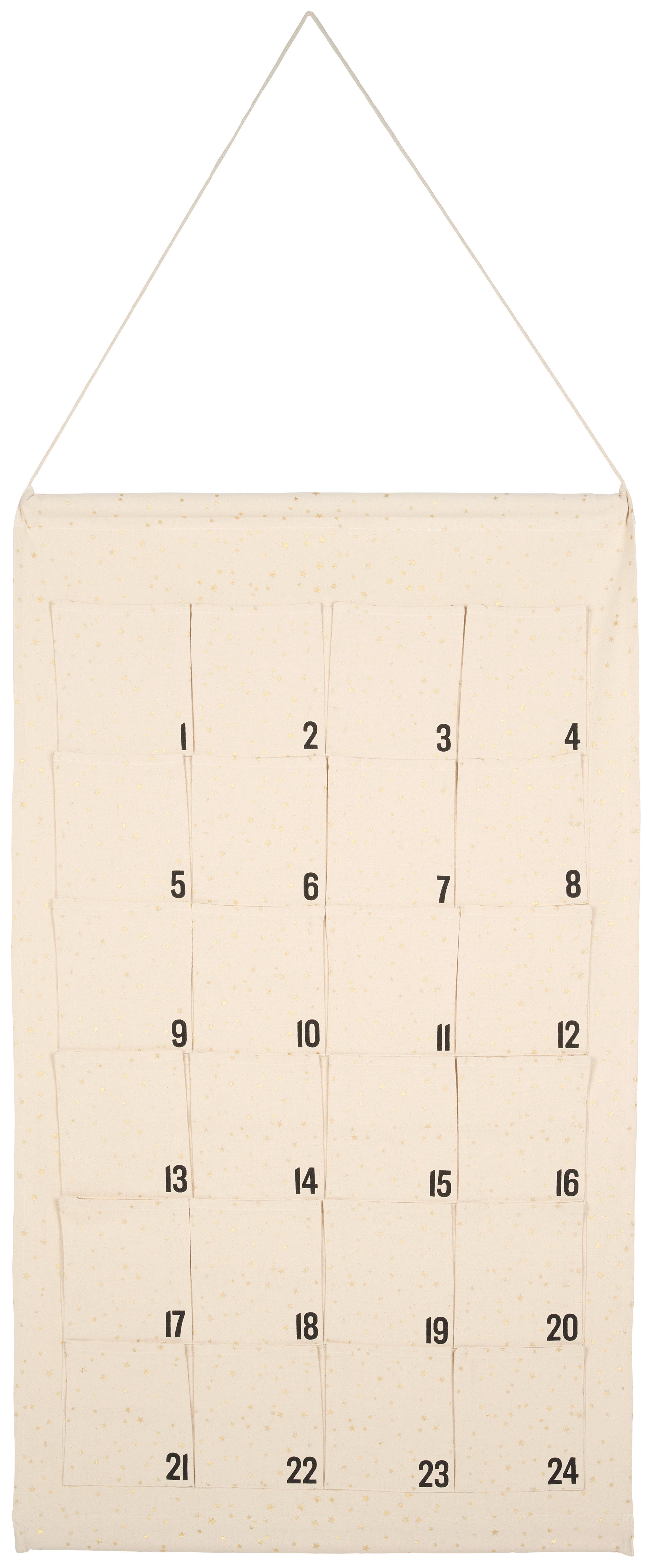 KALENDARZ ADWENTOWY PT-CL-24514 - ADVENT - kolor naturalny, Konventionell, tkanina (71/123cm) - X-Mas