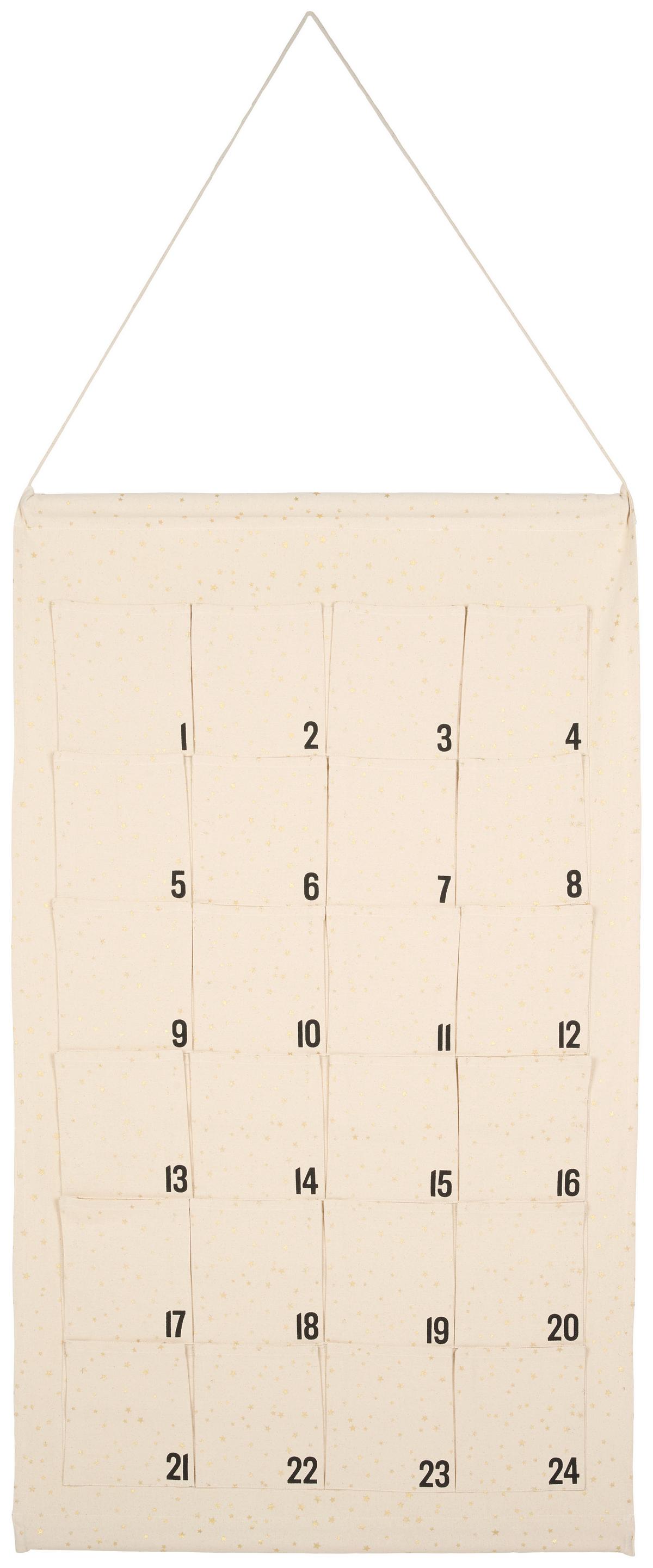 KALENDARZ ADWENTOWY PT-CL-24514 - ADVENT - kolor naturalny, Konventionell, tkanina (71/123cm) - X-Mas