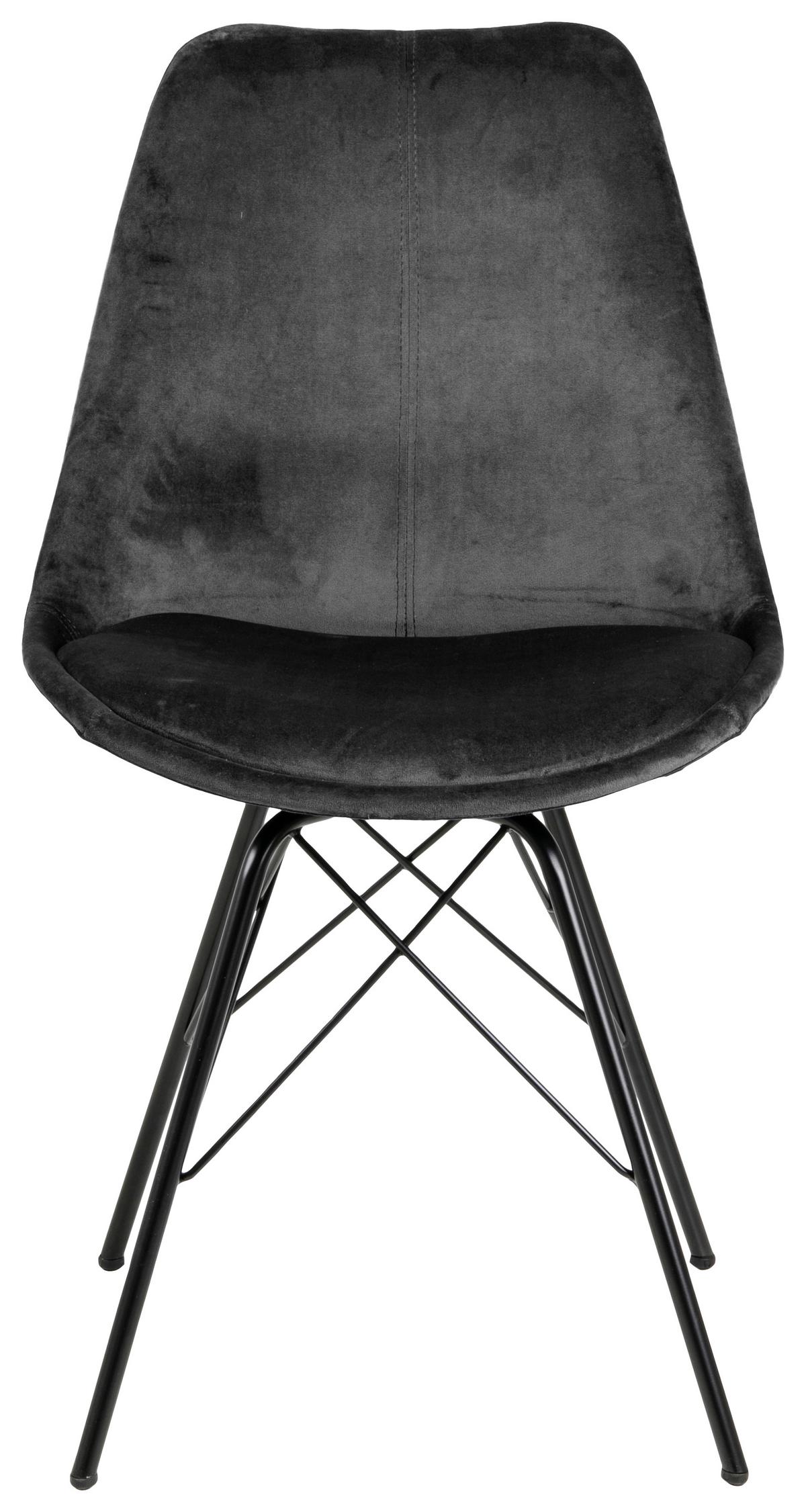 KRZESŁO ERIS - ciemnoszary/czarny, Trend, metal/tkanina (48,5/85,5/54cm) - Carryhome
