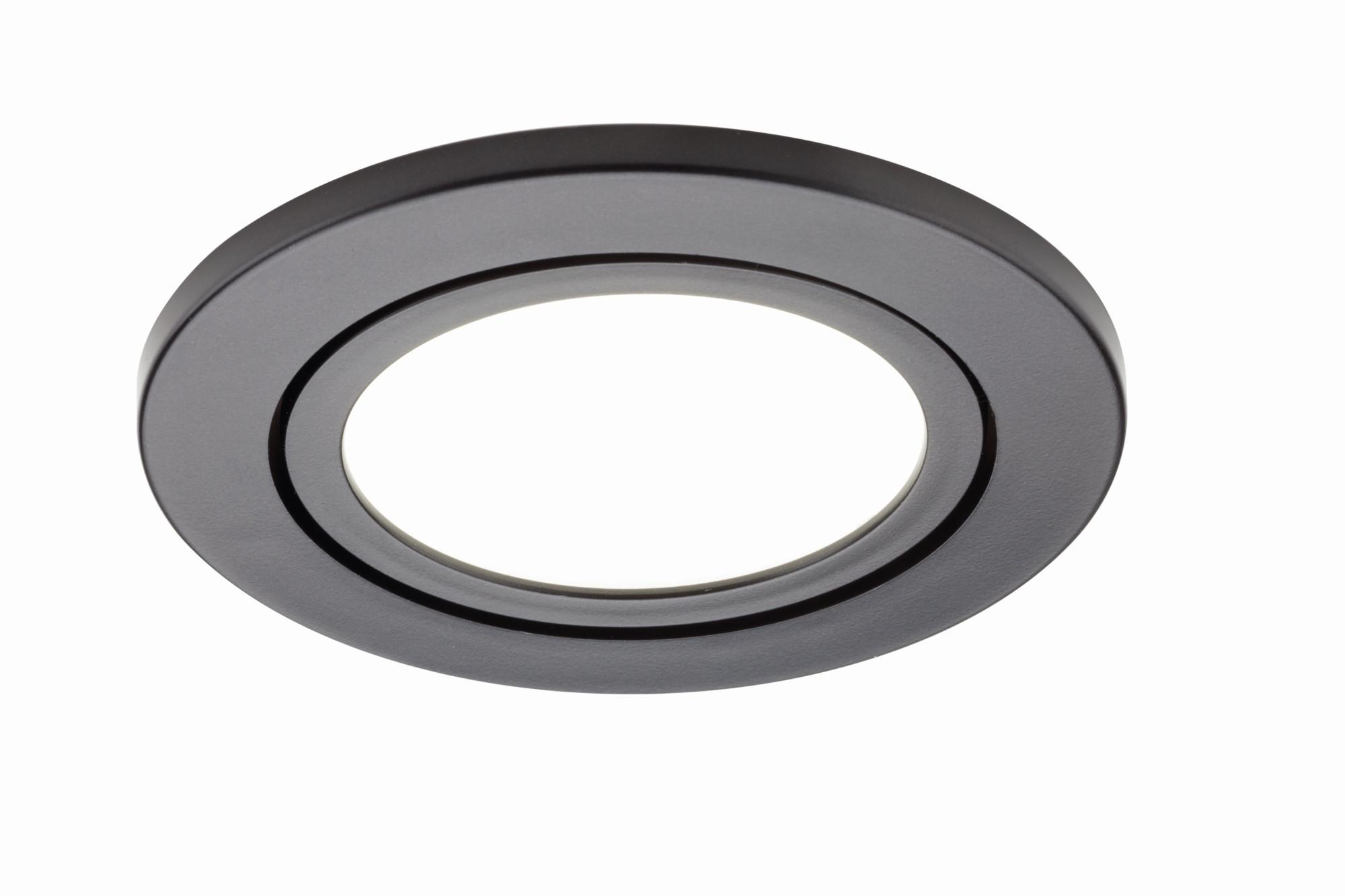 LED-Einbauspot Set Orbit Plus Schwarz - Schwarz, MODERN, Kunststoff (8cm) - HKT