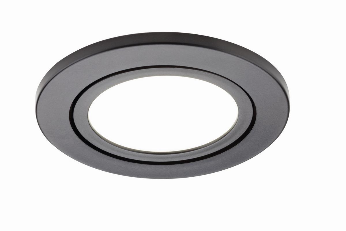 LED-Einbauspot Set Orbit Plus Schwarz - Schwarz, MODERN, Kunststoff (8cm) - HKT