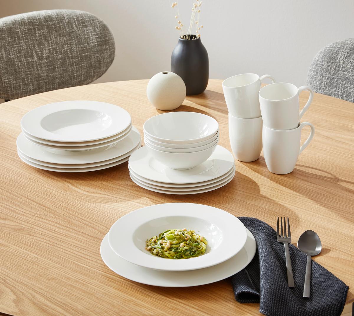 SERWIS OBIADOWO-ŚNIADANIOWY 10-1908-8723 VILLEROY&BOCH - biały, Konventionell, ceramika - Villeroy & Boch