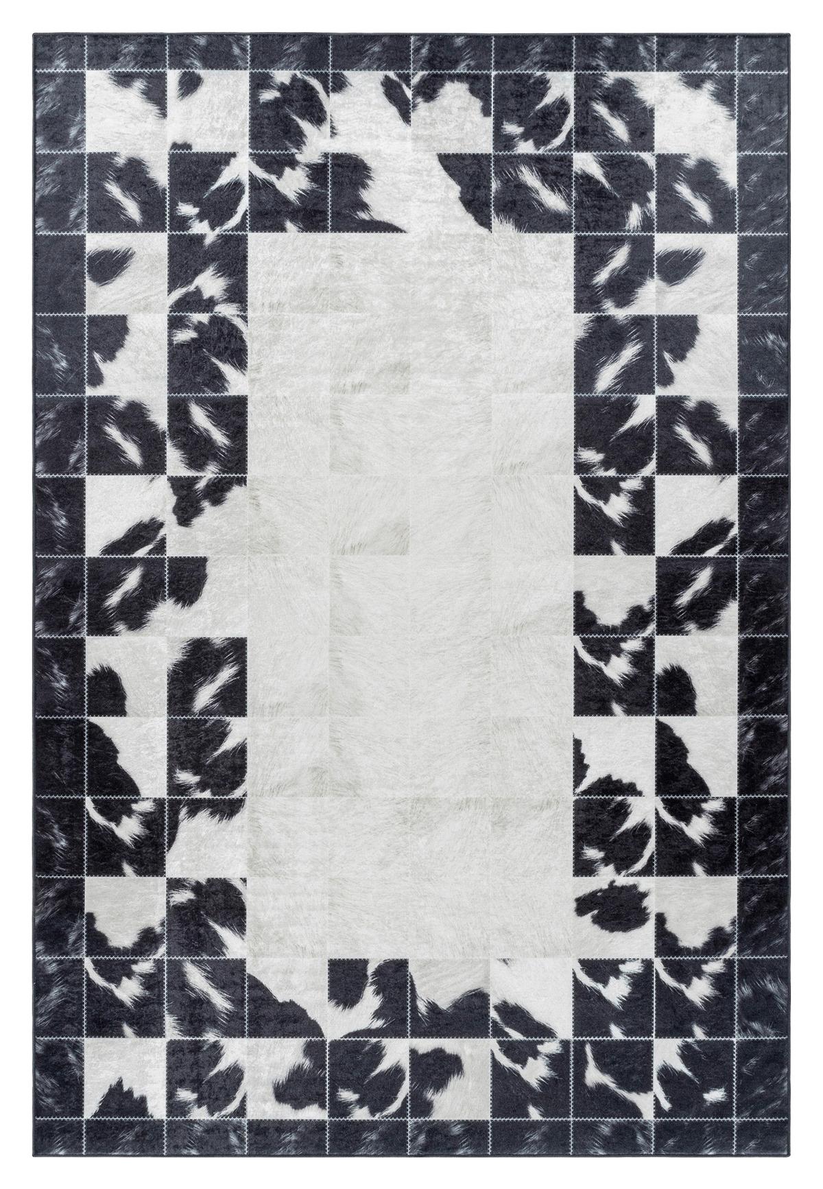 Flachwebeteppich Fiesta Creme/Schwarz ca. 160x230cm - Creme/Schwarz, Design, Textil (160/230cm) - Novel