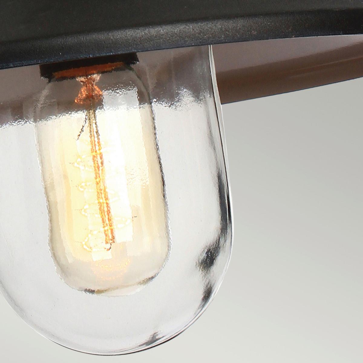 Kültéri Függőlámpa Klampenborg8-Bk - fekete, Konventionell, üveg/fém (27.5/26cm) - Elstead Lighting