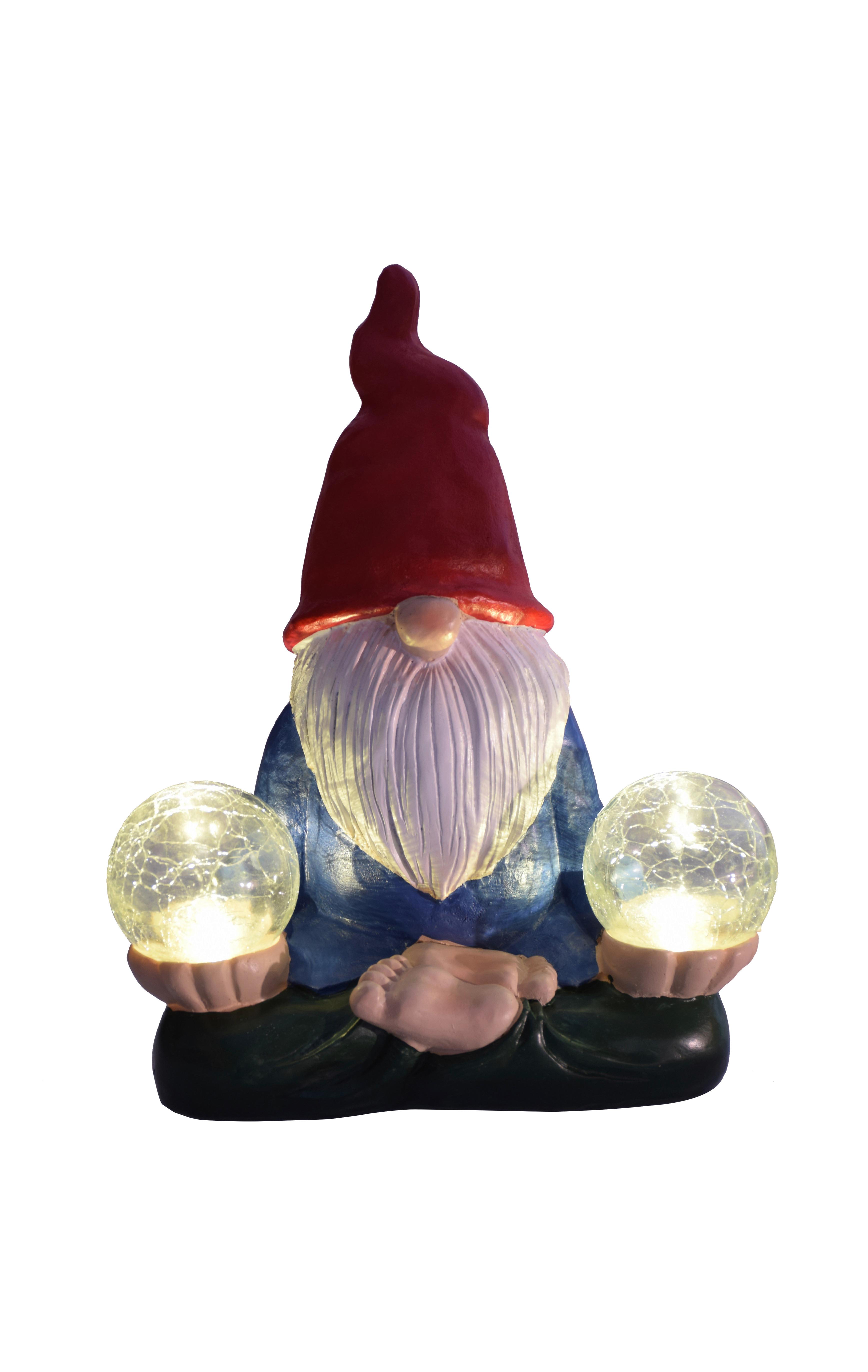 Solarleuchte Zwergal max. 0,12 Watt - Blau/Rot, MODERN, Glas/Kunststoff (20/13/25,5cm) - Modern Living