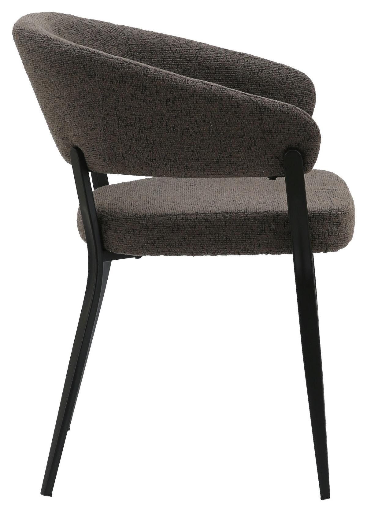 Stolica Zita - siva/crna, Moderno, metal/tekstil (60/78/56cm) - Premium Living