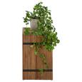 Blumensäule Rustic aus Teakholz - Teakfarben, LIFESTYLE, Holz (30/45/30cm) - PREMIUM LIVING