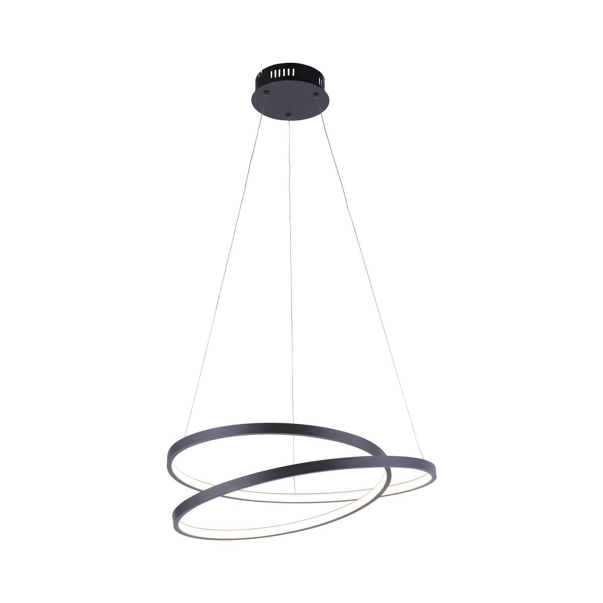 LED-Hängeleuchte Roman max. 32 Watt - Schwarz, Design, Kunststoff/Metall (60/60/100cm) - Paul Neuhaus