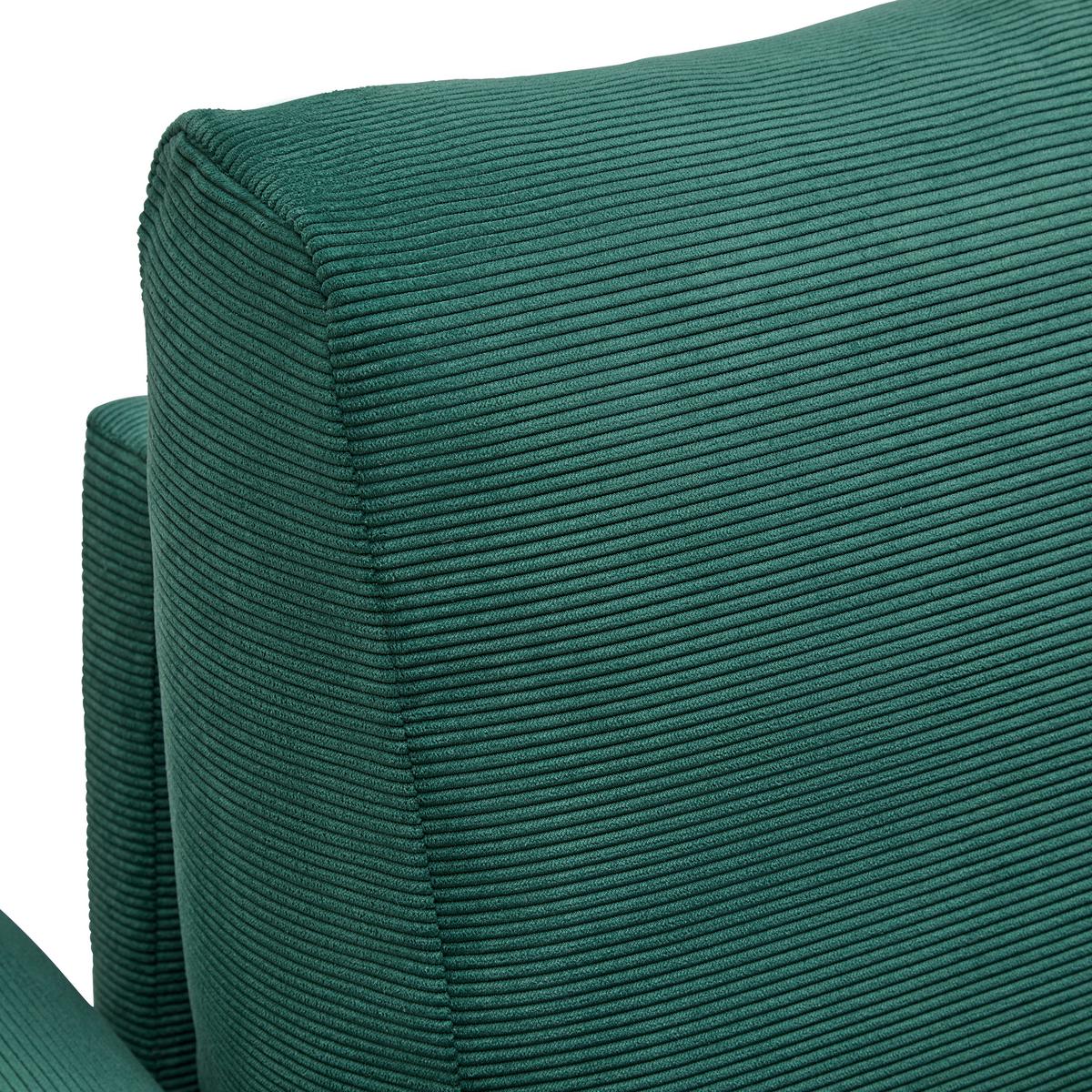 2-Sitzer-Sofa Custom Dunkelgrün - Dunkelgrün/Schwarz, MODERN, Holz/Textil (150/85/92cm) - Mömax