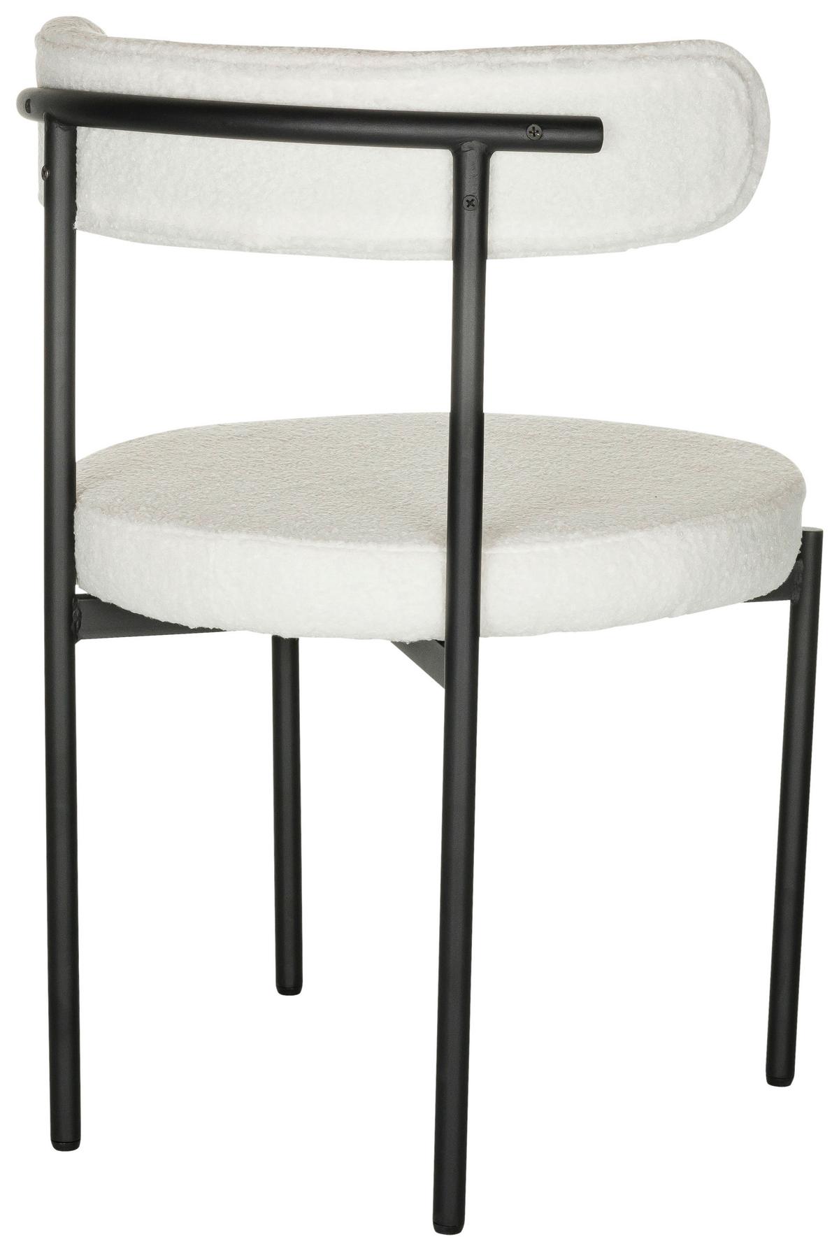 Stol Tedio, Bela - črna/bela, Basics, kovina/tekstil (55/78/56cm) - MID.YOU