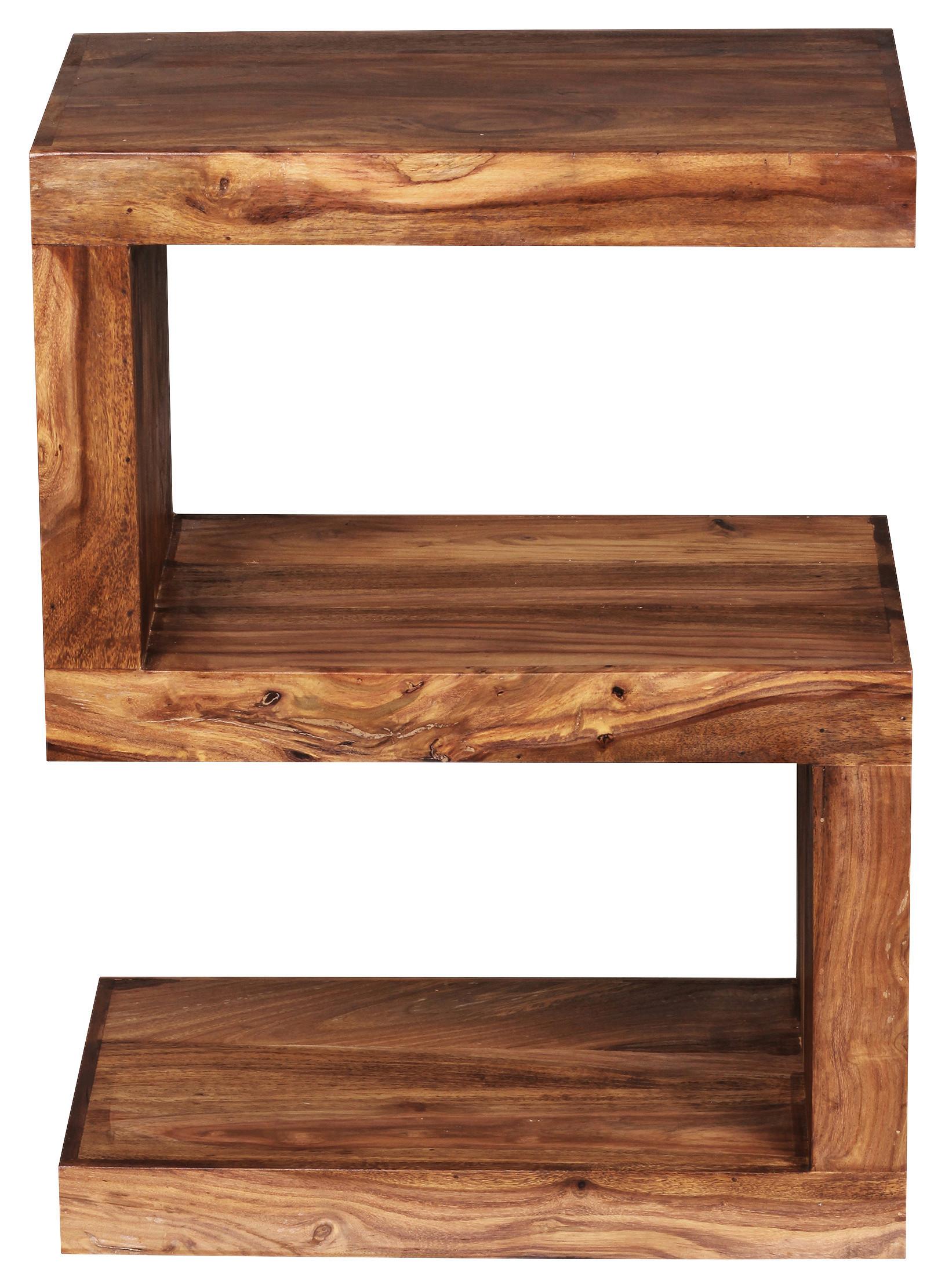 Beistelltisch "Mumbai" ca. 44,5x30 cm, aus Sheesham - Sheeshamfarben, Design, Holz (44,5/30/60cm) - MID.YOU