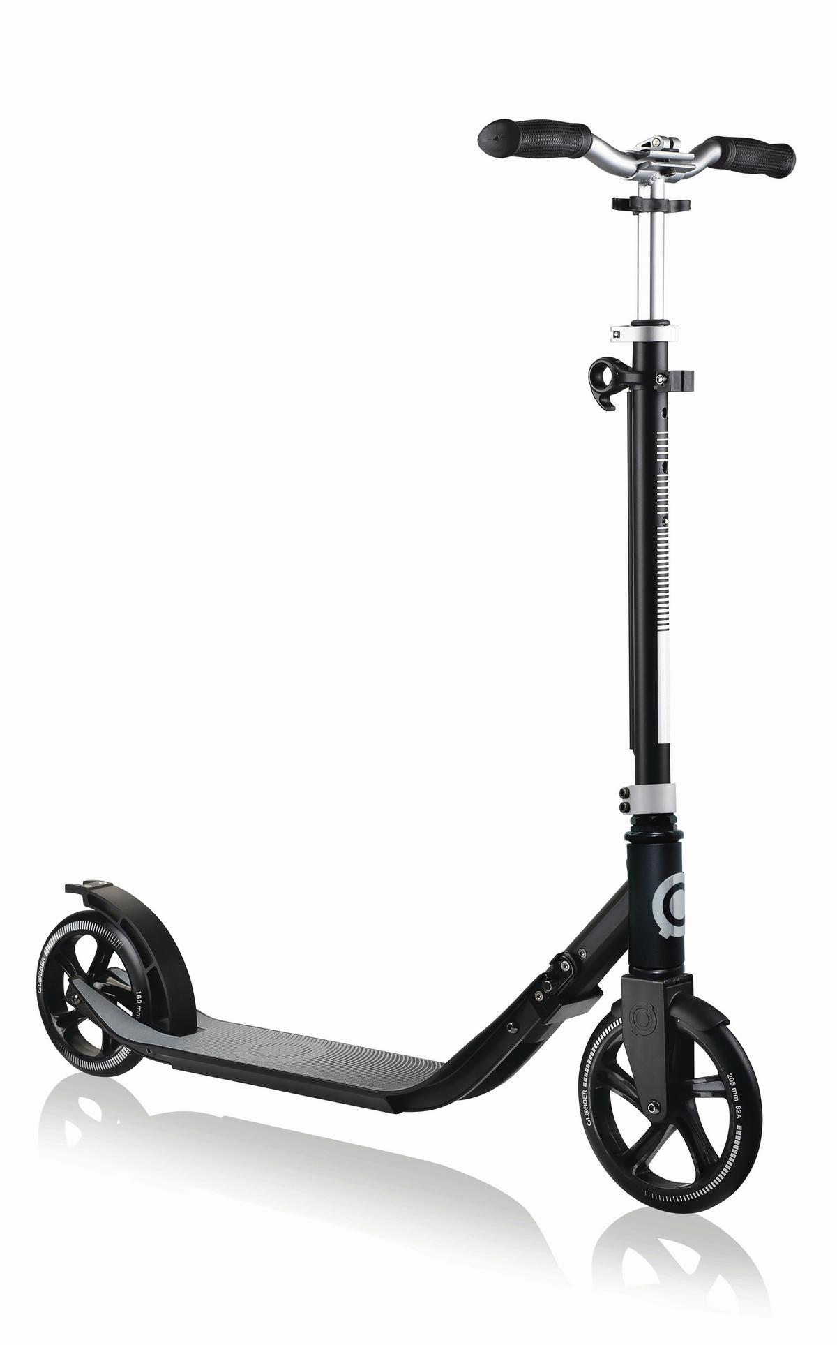 Scooter GL One aus Aluminium - Schwarz/Grau, Basics, Metall (49/111/96cm) - GLOBBER