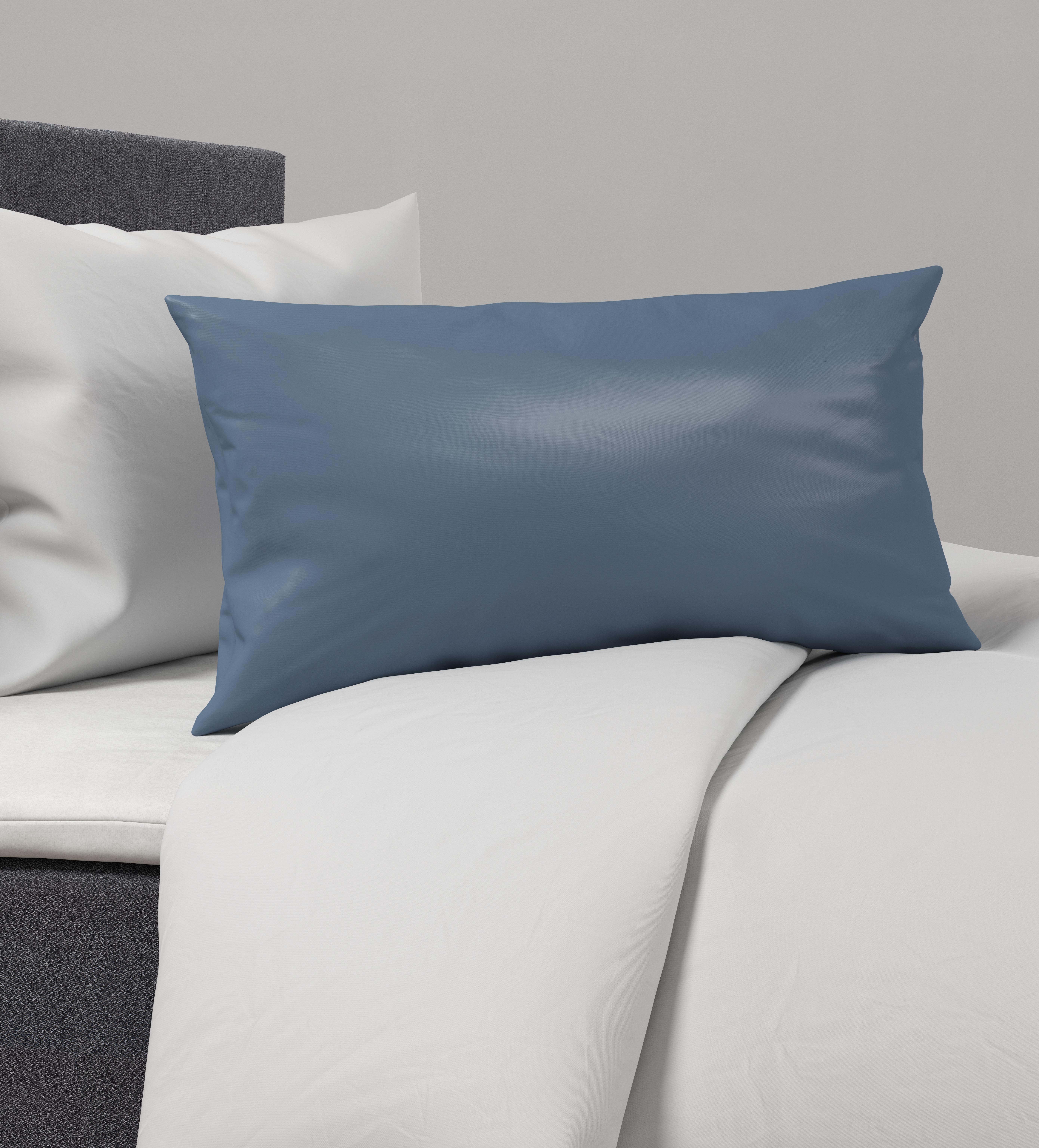 Kissenhülle Alex Uni in Blau ca. 40x80cm - Blau, MODERN, Textil (40/80cm) - Premium Living
