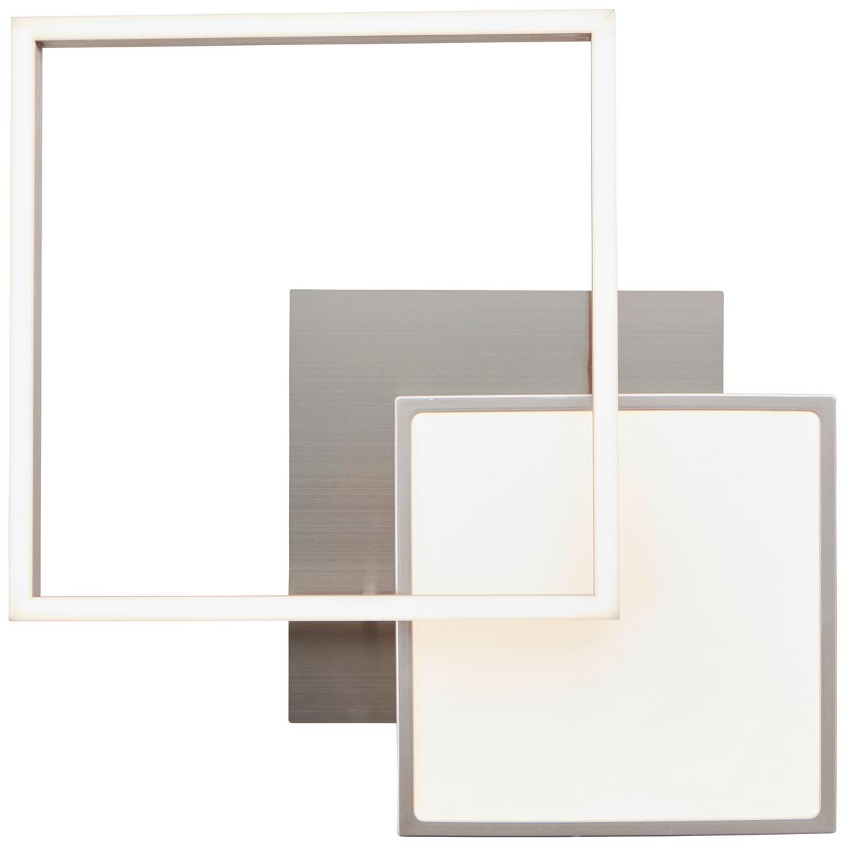 LED-Deckenleuchte Zelia Nickelfarben max. 20 Watt - Nickelfarben, Design, Kunststoff/Metall (6,4/40/40cm) - Brilliant