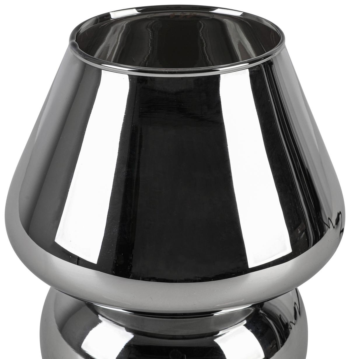 Namizna Svetilka Schöni - barve kroma/črna, Moderno, umetna masa/steklo (15/18cm) - Modern Living