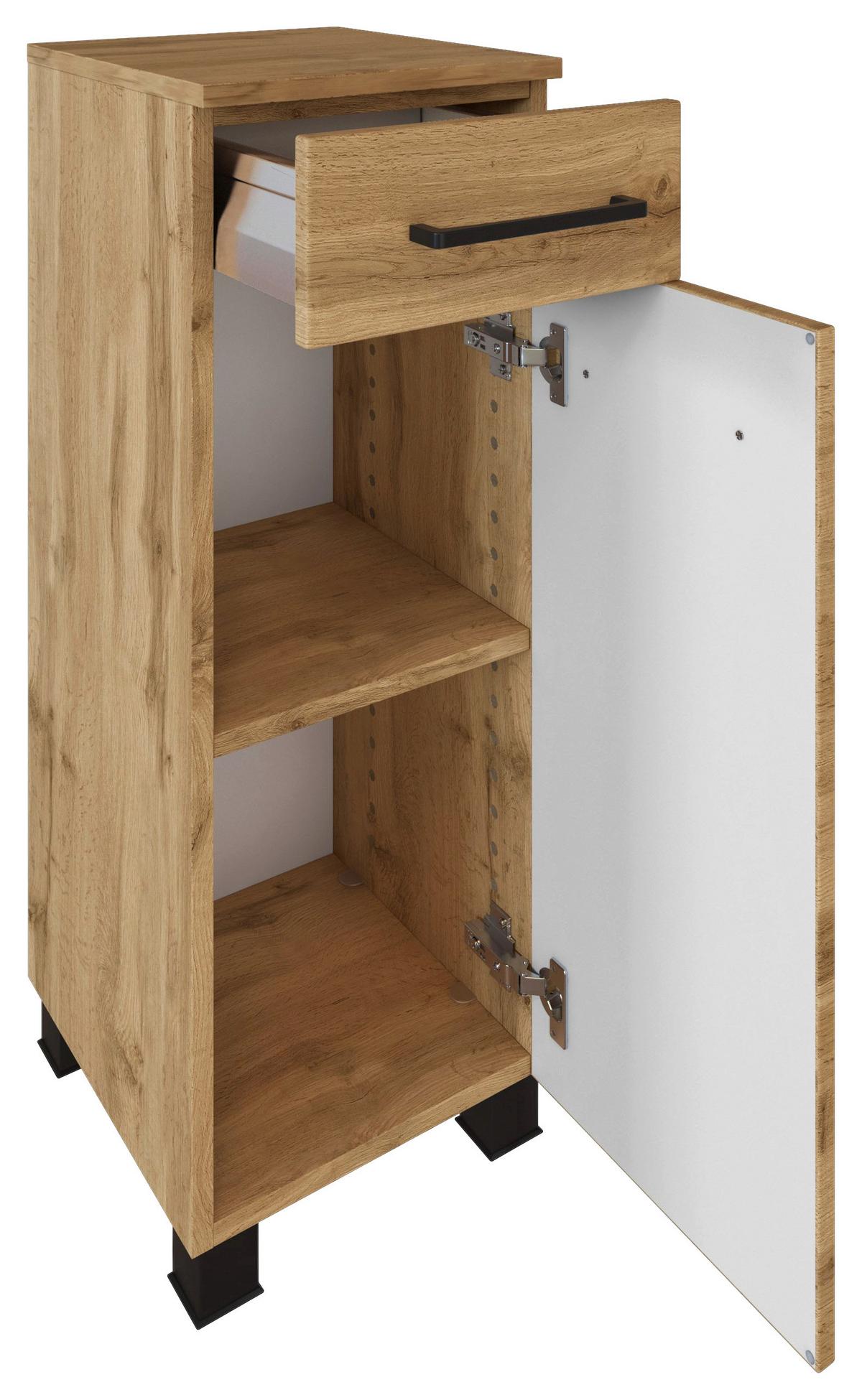 Unterschrank Manchester Eiche Wotan - Eichefarben/Eiche Wotan, MODERN, Holzwerkstoff/Metall (30/79/35cm) - Held