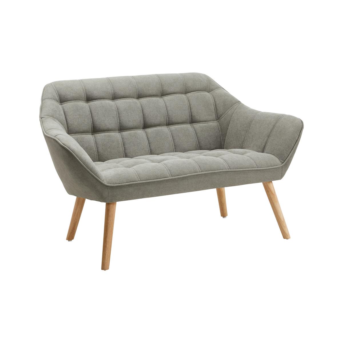 Sofa Monique Grau Velours - Grau, MODERN, Holz/Textil (127/76/74,5cm) - Bessagi Home