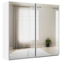 DULAP USI CULISANTE FELDKIRCH - argintiu/alb, Modern, sticlă/material pe bază de lemn (225/210/62cm)