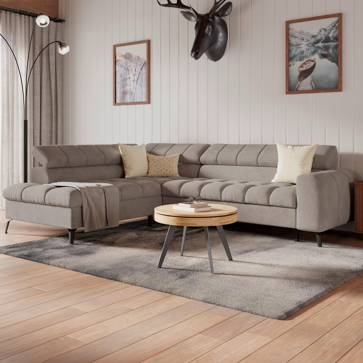 Coltar VOLF - negru/gri, Trend, plastic/textil (203/261cm)