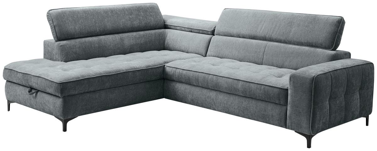 Kutna Garnitura Talia - tamno siva/crna, Basics, tekstil/metal (203/70-90/251cm) - Modern Living