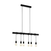 LAMPA WISZĄCA 49755* TOWNSHEND - czarny, Design, metal/drewno (100/10/110cm) - Eglo