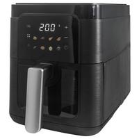 Heißluftfritteuse Schwarz max. 1500 Watt - Schwarz, Trend, Glas/Kunststoff (22,7/45/28,3cm)