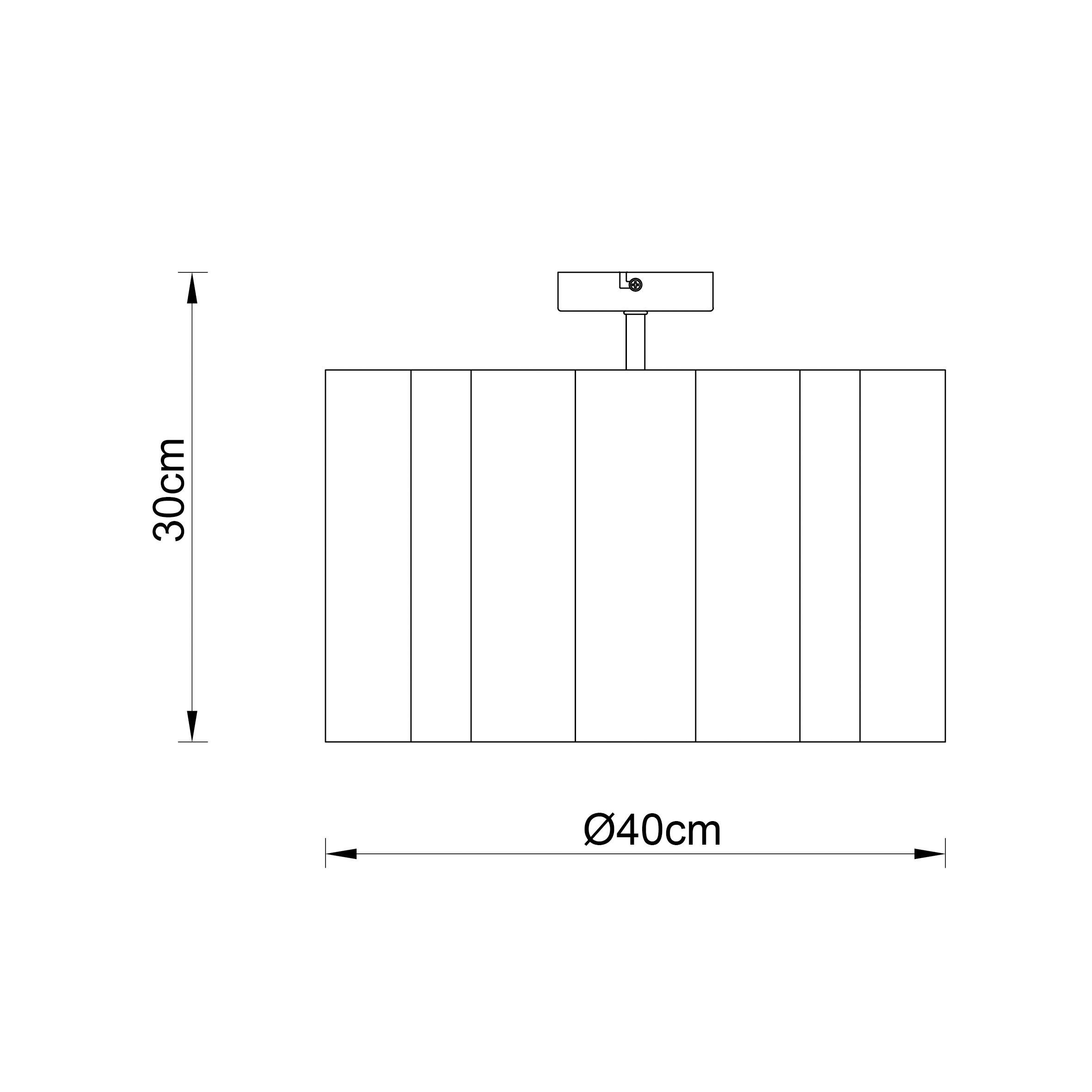 TAKLAMPA SEJLA - beige, Modern, metall/textil (40/40/30cm) - Mömax