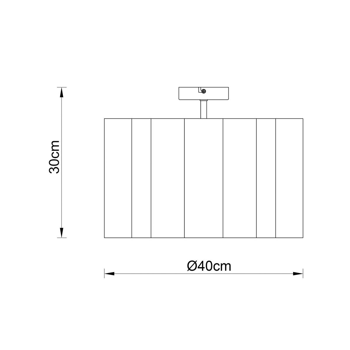 Stropna Svetilka Sejla, Ca. 40/40/30 Cm - bež, Moderno, kovina/tekstil (40/40/30cm) - Mömax
