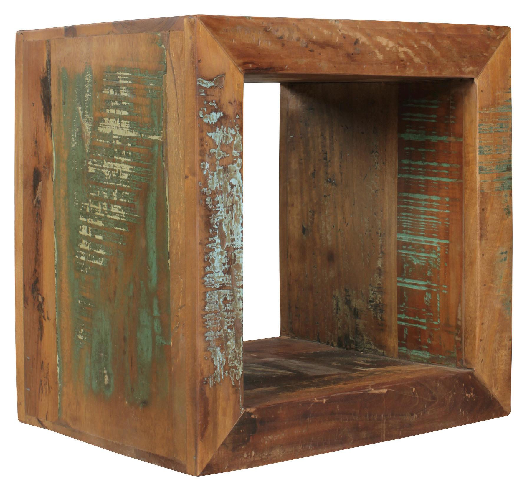 Beistelltisch "Kalkutta", ca. 45x45 cm, aus Mango - Braun, Design, Holz (45/45/35cm) - MID.YOU