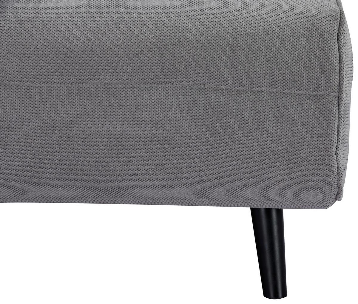 Fotoliu extensibil SVEN - gri, Modern, lemn/textil (101/81/90cm) - Modern Living