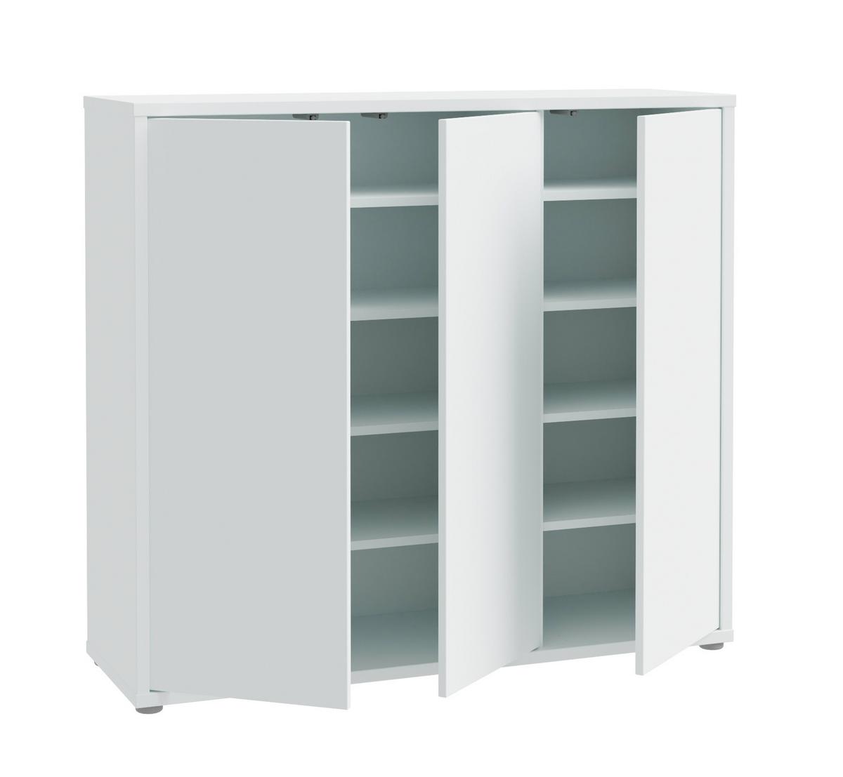 SZAFKA NA BUTY ALICE SPRINGS - jasnoszary/szary, Modern, materiał drewnopochodny (109,2/99,1/34,9cm) - Xora