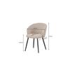 STOL NALA - beige/svart, Lifestyle, metall/textil (57/76/60cm) - Mömax