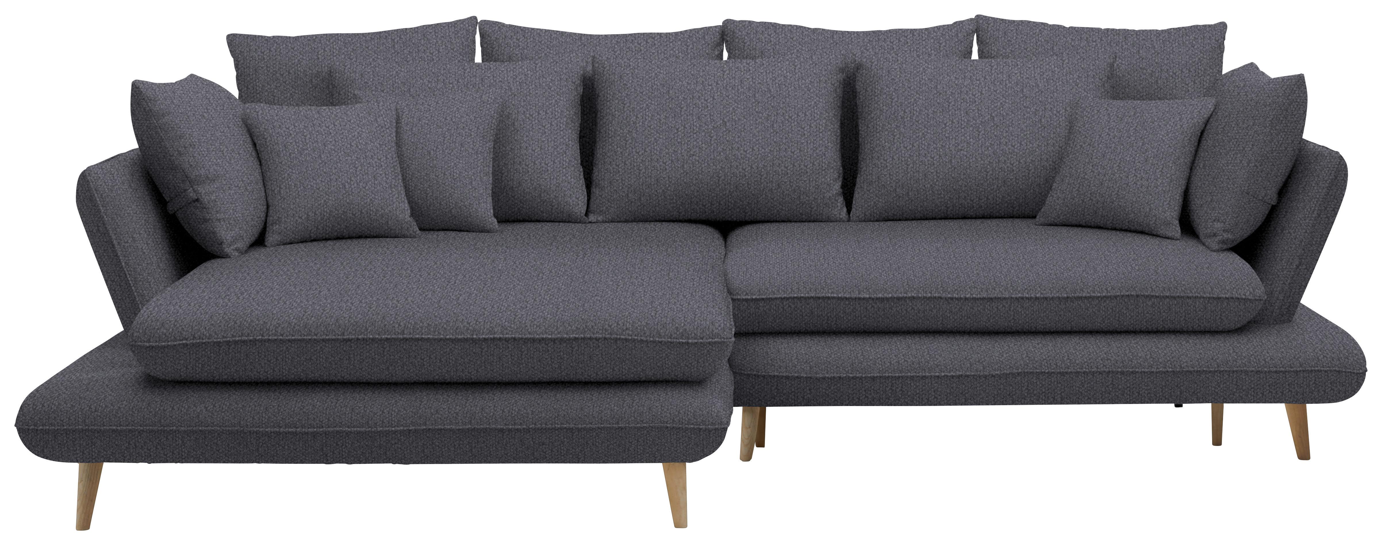 Kutna Garnitura Monte - tamno plava/prirodne boje, Romantično / ladanjski, tekstil/drvo (181/283cm) - Premium Living
