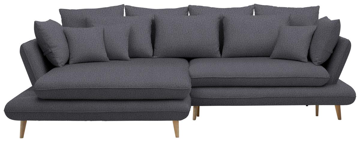 Kutna Garnitura Monte - tamno plava/prirodne boje, Romantično / ladanjski, tekstil/drvo (181/283cm) - Premium Living