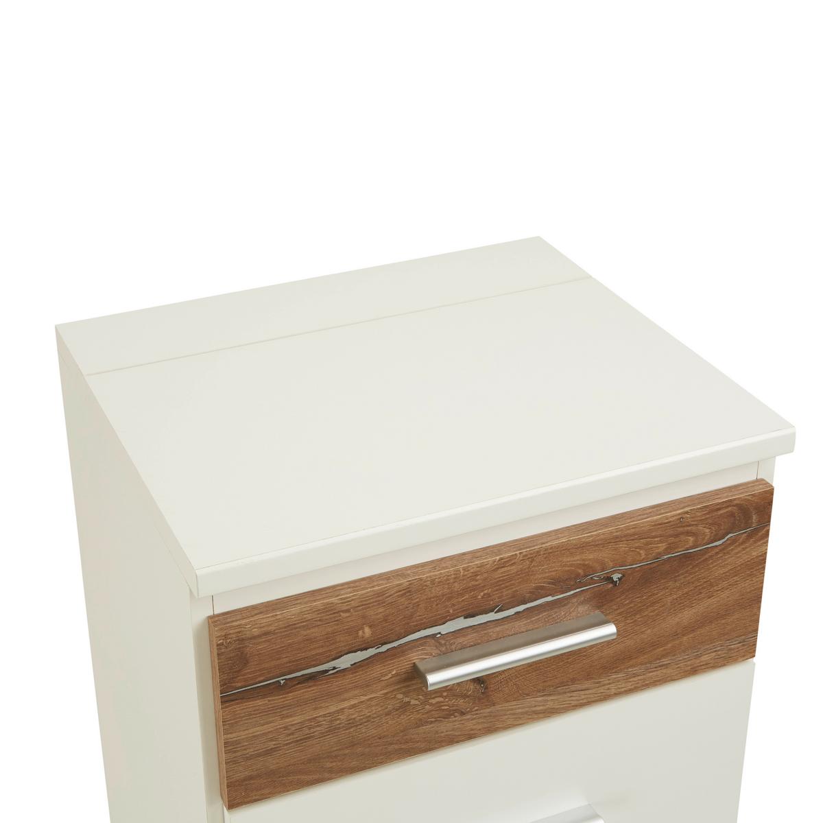 Komoda Young, Bela, Barva Hrasta - barve hrasta/bela, Konvencionalno, umetna masa/leseni material (46/121/40cm) - Mömax