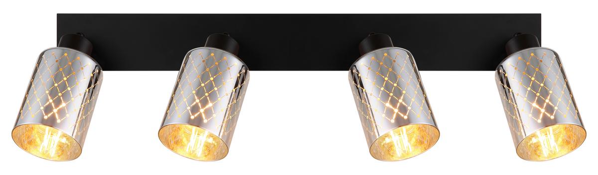 STRAHLER 54316-4  ALONSO - Klar/Chromfarben, Basics, Glas/Metall (86/9/22cm) - Globo